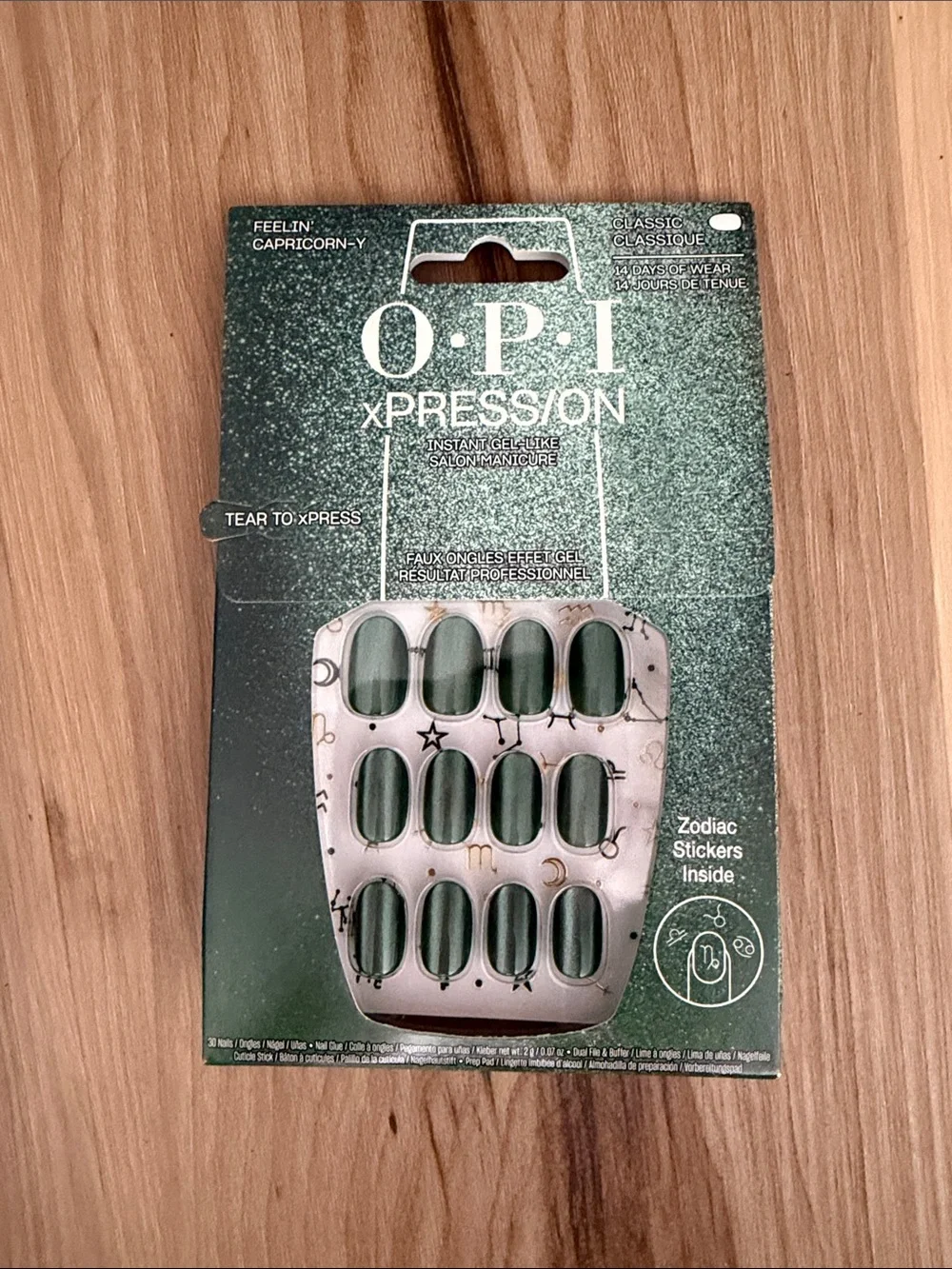 5/$25 OPI xPress/on green press on nails Feelin Capricorn-y